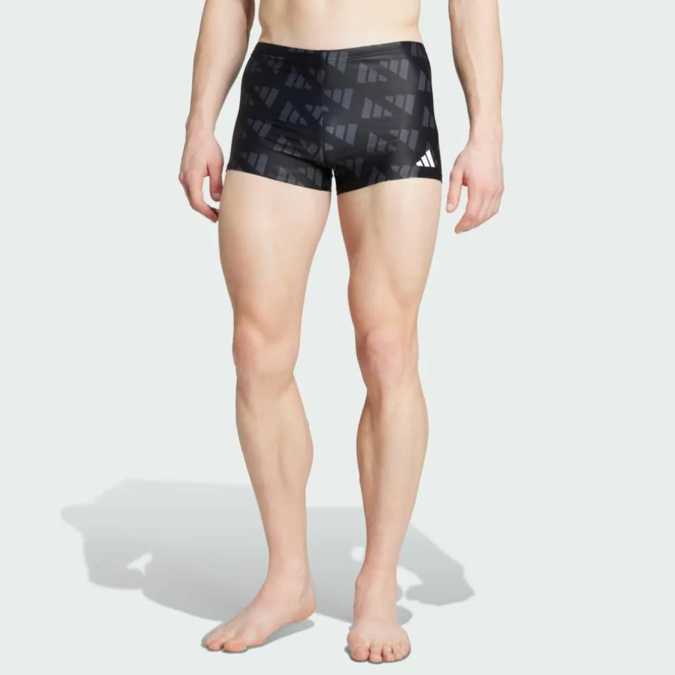 adidas · Logo Graphic 2 Inch Boxer-Badehose