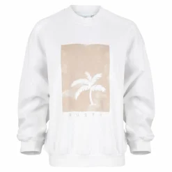 RUSTY · SUNSET PALM OVERSIZE CREW NECK FLEECE
