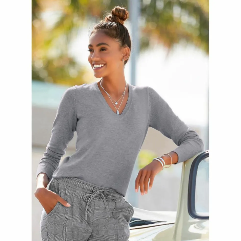 Vivance · V-Ausschnitt-Pullover